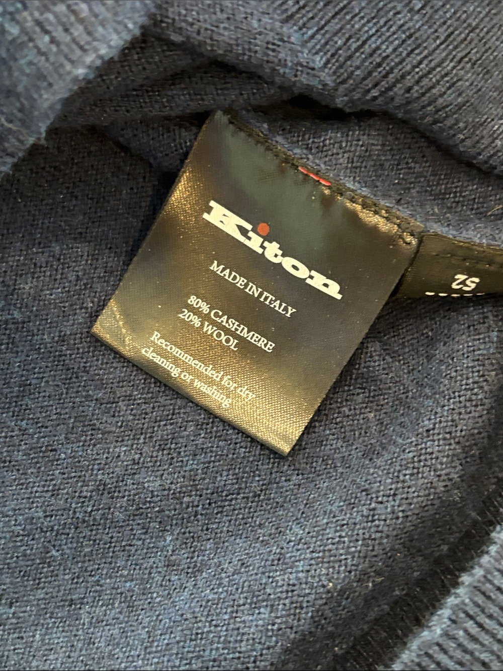 Navy Blue Kiton crewneck men’s sweater size large - Picture 4 of 6